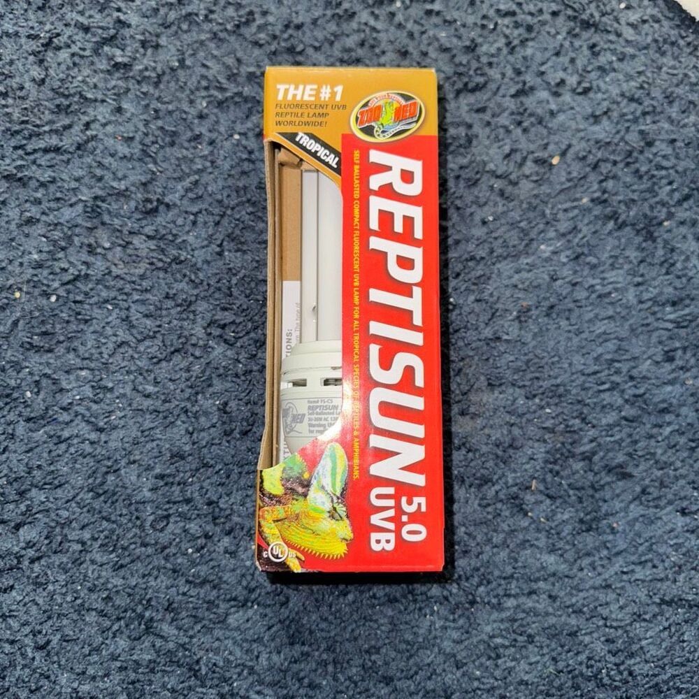 ZOO MED REPTISUN 5.0 MINI COMPACT FLUORESCENT DESERT BULB - 26 WATT - FS-C5 NEW